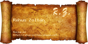 Rehus Zoltán névjegykártya